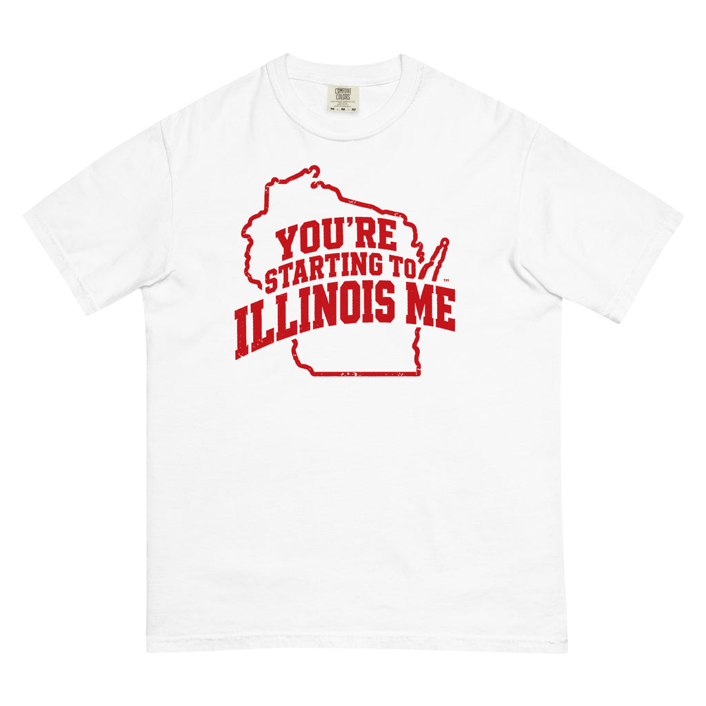 The VarsiTee collegiate style rivalry shirt in Wisconsin gameday colors